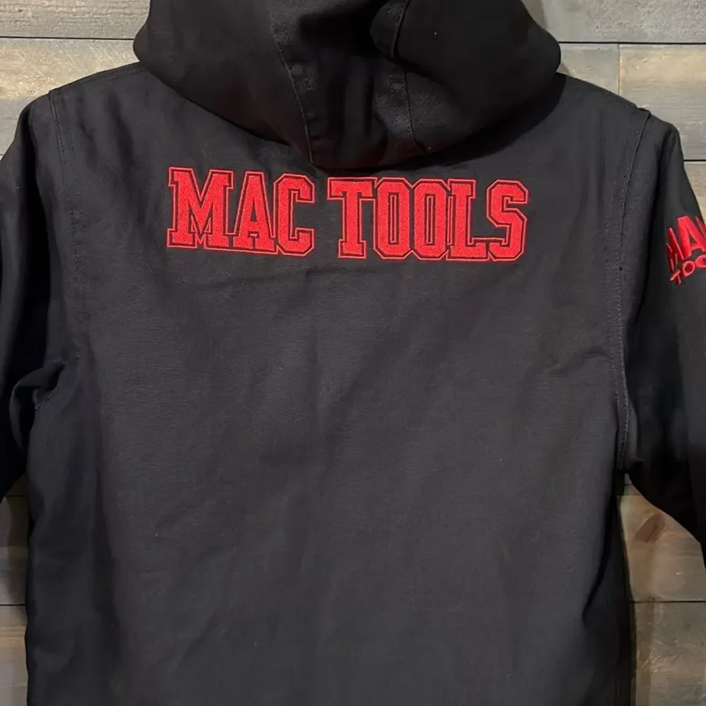 New Mac Tools Heavy Duty Zip Up Fleece Lined Kids Jacket Size 10/12 in Black